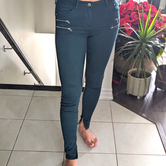 Zara Denim Pants, Size 4 - Picture 1 of 8